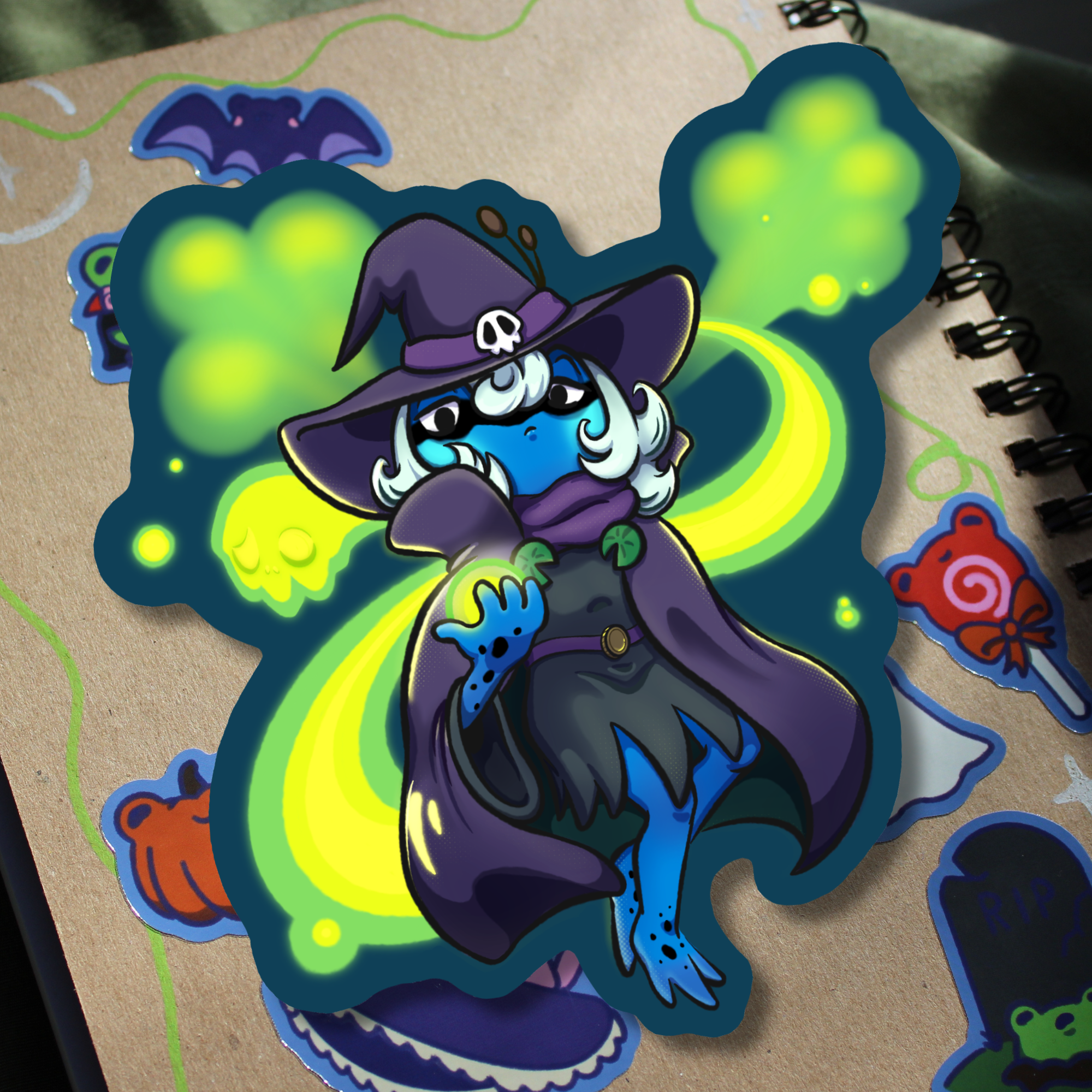 Rippit Frog Gravestone Zombie Sticker — Frogdust Productions